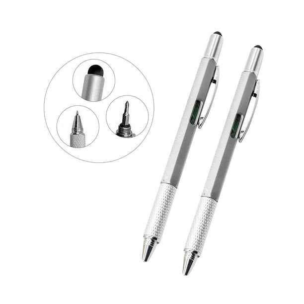 Fiudx Juego de Destornilladores 6 En 1, Calibrador Multifuncional, Lápiz Óptico Ergonómico, Ideal para Uso En Casa, Oficina y Viajes, Regalo Perfecto para Aficionados Al Bricolaje, Diseño Compacto y