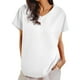 thumbnail image 2 of Camisas de manga larga,Blusa informal con cuello en V para mujer, manga tres cuartos, tejido de poliéster, suave y transpirable para uso diario, sopatenor, 2 of 6