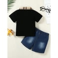 thumbnail image 5 of CARETOO Toddler Boy Clothes Summer Casual Cotton Fabric Polo Shirt Denim Jean 2pcs Set 2T 3T 4T 5T, 5 of 10