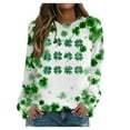 thumbnail image 2 of BLVB St. Patrick's Day Sweatshirts for Women Shamrock Shirt Clover Printed Pullover Casual Loose Long Sleeve Tops Gifts, 2 of 5