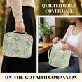 thumbnail image 5 of Yuyamidu Flowers Leaves Bible Bags for Women Quilted Bible Carrying Case with Handle Multi Pockets Portable Carrying Bible Study Supplies Accessories, 5 of 8