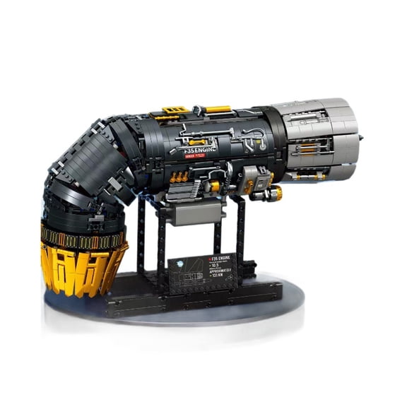 F35 Fighter Jet Engine Building Blocks Set, 1812 PCS, 2 in 1 MOC VTOL Model Kit, Military Aircraft Turbofan Engine with Rotating Blades, 43cm Long Airplane Mechanic Model, Gifts for Adults & Teens