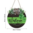 thumbnail image 3 of St. Patrick's Day Shamrock Door Sign, Welcome Door Hanger Door Decoration Door Wreath Front Door Wreath, 3 of 7