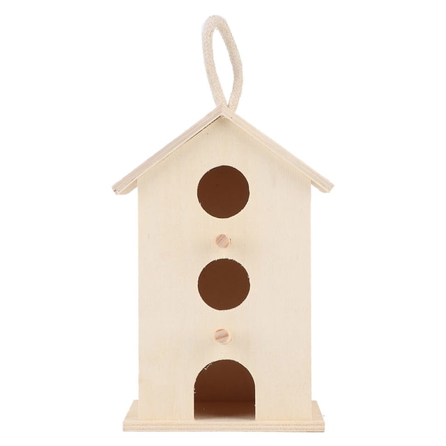 Nidos colgantes de madera para pájaros, casa de cría, caja de descanso, suministros para exteriores, jardín para loros.