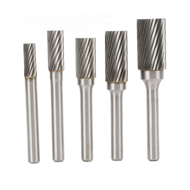Lima Rotativa, Juego De Rebabas De Carburo De Alta Resistencia De Corte único De Alta Eficiencia, 5 Piezas Con Vástago De 6 Mm/0,24 Pulgadas Para Pulir Para Taladrar
