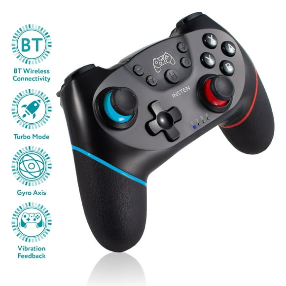 Pour Nintendo Switch Controller, Manette de Jeu Sans Fil Manette Pro, Prend en Charge l'Axe Gyroscopique, Turbo et Double Vibration Compatible avec Nintendo Switch / Switch Lite Console, Noir