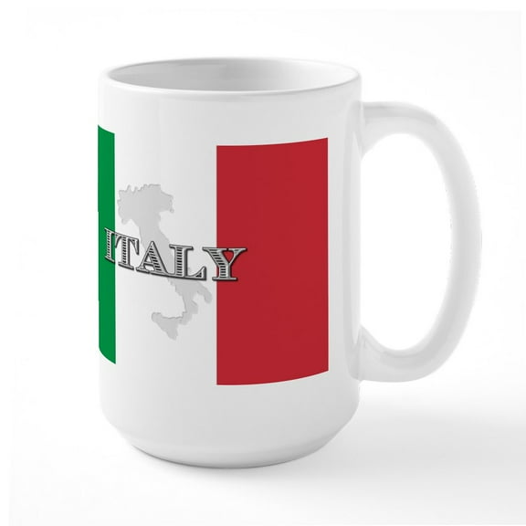 CafePress - Italian Flag Extra Large Mug - 15 oz Ceramic Large White Novelty Mug