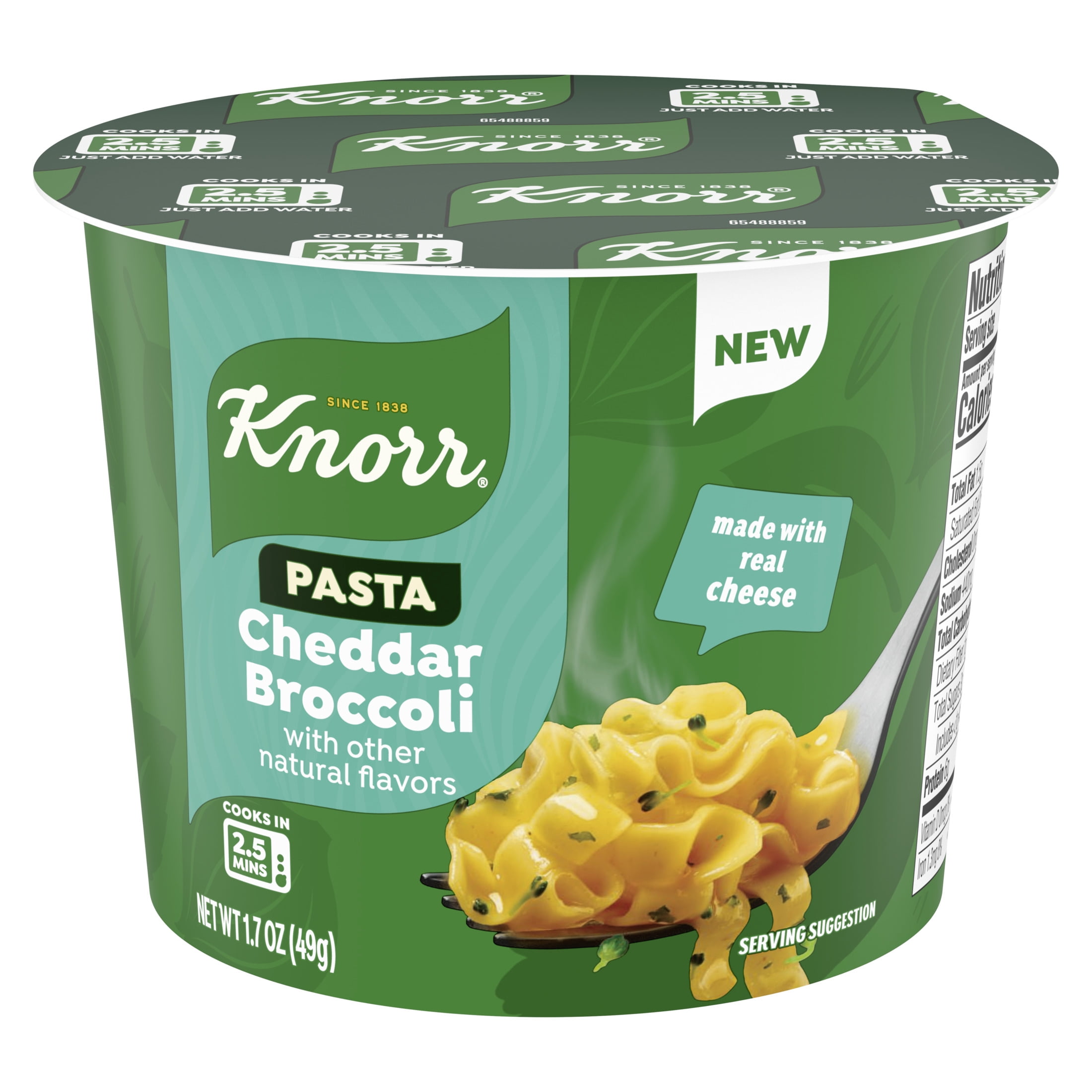 Knorr Sides Cheddar Broccoli Pasta Cups, Made With Real Cheese, 1.7 oz