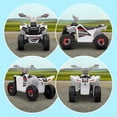 thumbnail image 6 of Aosom Kids ATV Quad Car, 6V Four-Wheeler w/ Forward Backward, White, 6 of 9