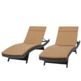 thumbnail image 1 of Noble House Salem Gris Osier Réglable avec Coussin Caramel (Ensemble de 2), 1 of 13