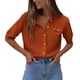 thumbnail image 1 of Suéter PRETTYGARDEN Rojo Ladrillo con Botones Talle L, 1 of 6