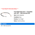thumbnail image 2 of Front Right Brake Hose - Compatible with 1987 - 1988 Chevy R30, 2 of 2