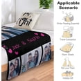 thumbnail image 5 of Custom Blanket Personalized Blanket with Photos Text Gift on Birthday Christmas Customized Picture Throw Blanket for Adult Men Women, 5 of 6
