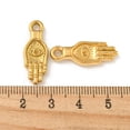 thumbnail image 3 of 20pc Ion Plating(IP) 304 Stainless Steel Pendants Palm with Eye Charm Real 18K Gold Plated 24.5x9x3.5mm Hole: 2.1mm, 3 of 3
