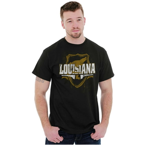 Louisiana LA Pride Gameday Spirit Men's Graphic T Shirt Tees Brisco Brands S