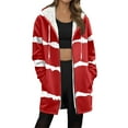 thumbnail image 3 of jobturf Winter Coats for Women Thickened Warm Fleece Lined Lightweight Jacket Fall Fashion Drawstring Zip up Hoodie Casual Outerwear with Pockets, 3 of 6