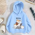 thumbnail image 2 of Teen Girls Hoodies Size 14-16 Loose Pullover Hoodie Casual Graphic Print Sweatshirts Toddler Fall Coat Kids Winter Outfits Outerwear Light Blue 90, 2 of 3