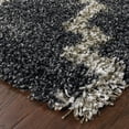 thumbnail image 3 of Style Haven  Menlo Quatrafoil Shag Rug Charcoal/Grey 9'10" x 12'10" Polypropylene Geometric 10' x 14' Indoor,Shag Living Room,Bedroom,Dining Room Blue, 3 of 5