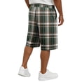 thumbnail image 5 of Delconic Men Retro Tartan Plaid Quick Dry Knee Length Casual Shorts Elastic Drawstring Waist Side Pockets Loose Fit Short Pants For Summer Beach Gym Hiking Daily Green XL, 5 of 5
