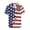 American Flag Design, variant on Comfortable Men's Short Sleeve Button Shirt for Beach Outdoor Activities, Galaxy Pattern Breathable Men's Short Sleeve Button Up Shirt Lightweight