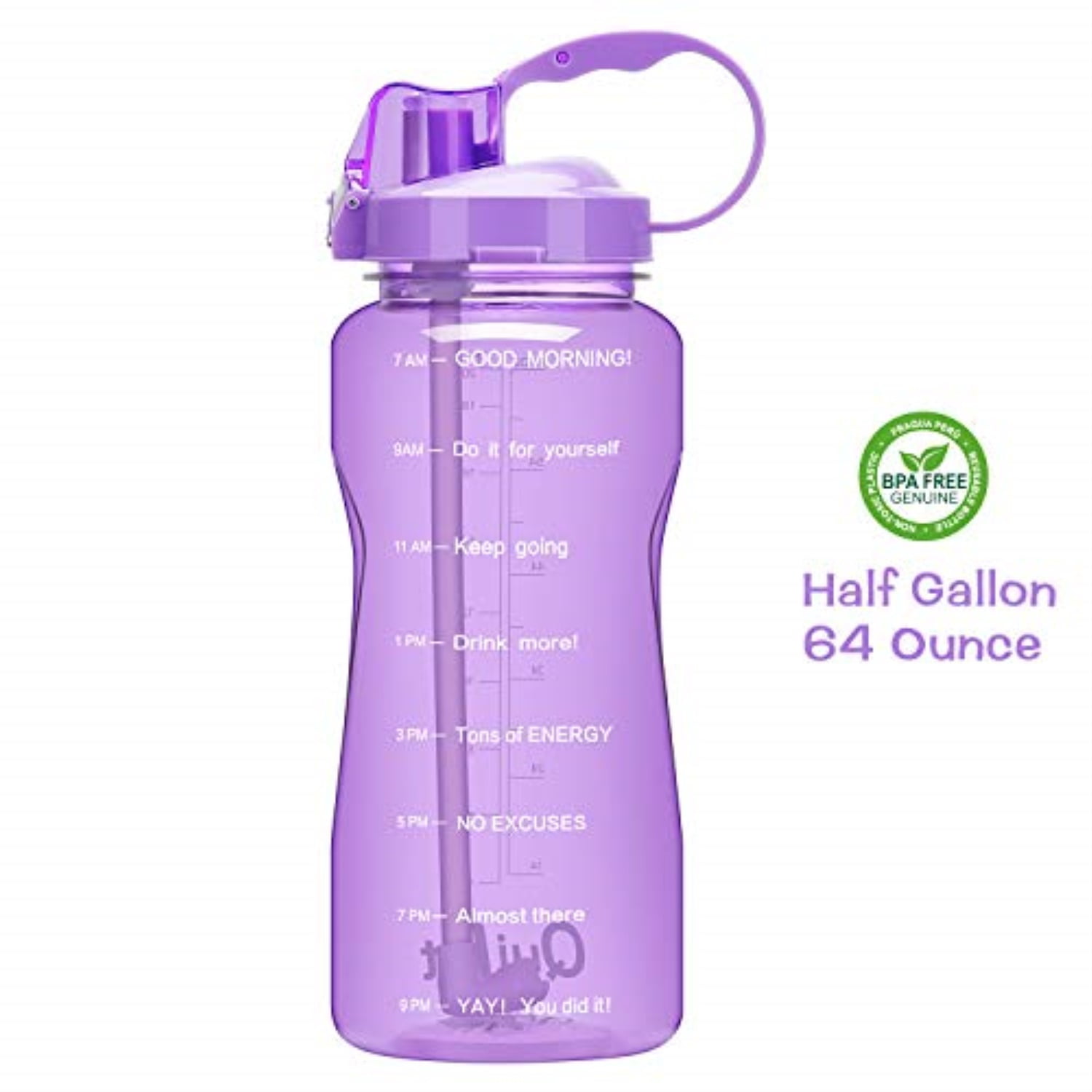 quifit gallon water bottle with straw and motivational