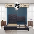 thumbnail image 4 of Merluxy Upholstered Queen Bed Frame with Headboard Sleigh PlatformTufted Bed/Dark Gray, 4 of 17