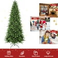 thumbnail image 6 of Makeatree 5 ft Unlit Pencil Christmas Tree, Artificial Slim Xmas Tree with 610 PE & PVC Mixed Branches,Metal Hinges, Foldable Base, 6 of 9