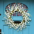 thumbnail image 2 of Front Door Wreath Farmhouse Grapevine Wreath Artificial Forsythia Flower Wreath Spring Wreaths, 2 of 6