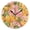 Black, variant on Melons Watercolor Round Wall Clock Silent Analog Battery Operated Gold Pointer Home Decor 9.84" Diameter