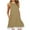 Khaki, variant on WIZUTIZ Womens Dresses Casual Stretch Swing High Waist Knee-Length Solid Pleated Dress Crew Neck Sleeveless Vacation Dress for Teen Girls Pockets Lacy Hem Plus Size Graduation Dress Army Green S