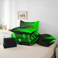 thumbnail image 6 of Feelyou Cartoon Green Basketball Bedding Comforter Set 7pcs, Neon Abstract Ombre King Bedding Sets, Teens Kids Boys Girls Reversible Bed Sheets, Luxury Bedroom Decor, 6 of 8