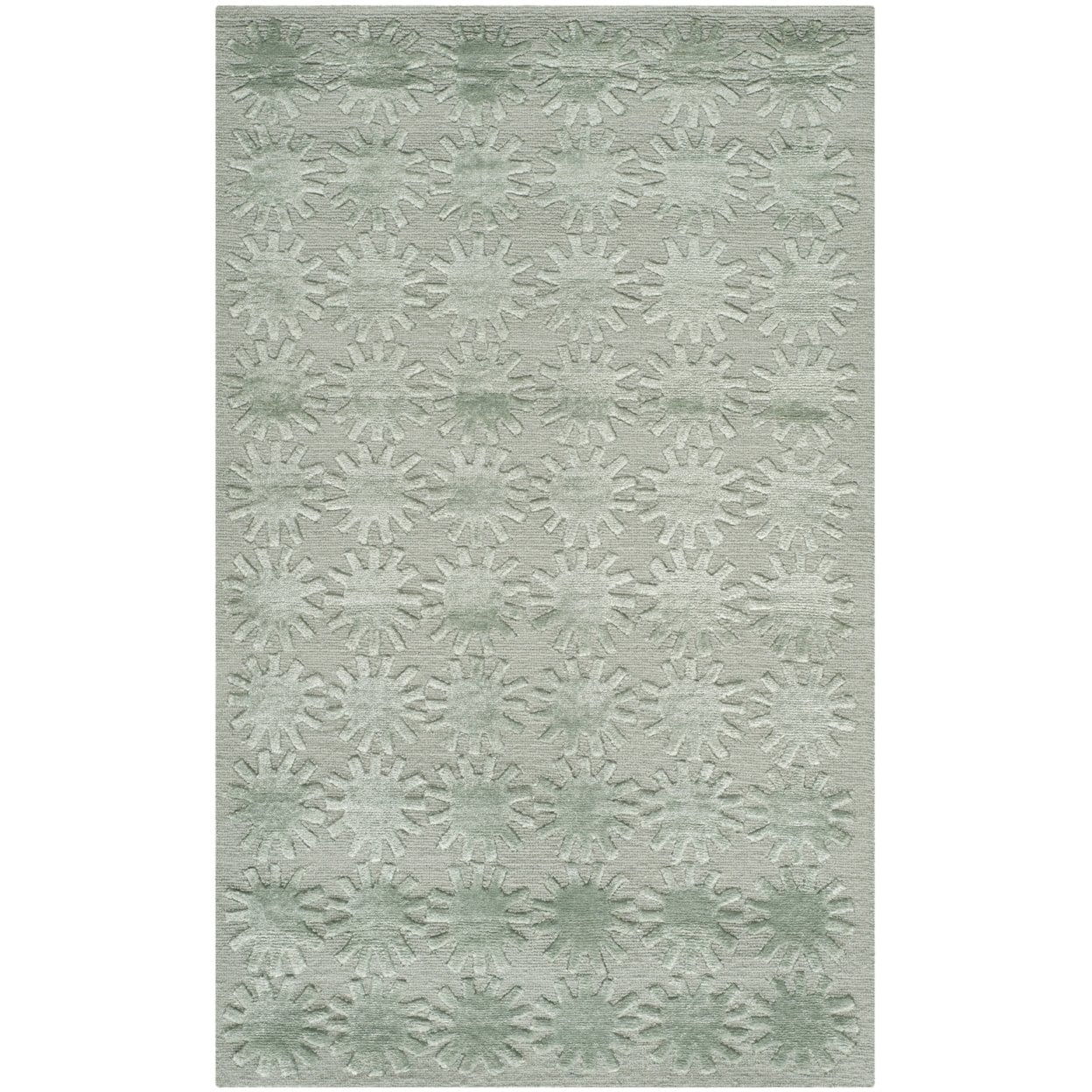 SAFAVIEH Martha Stewart Constellation Floral Area Rug, Sky, 5'6" x 8'6"