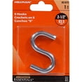 thumbnail image 2 of Hillman Group 851875 Carded - S Hook Zinc, 2.5 in., 2 of 2