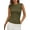 Army Green, variant on Women's Ribbed Tank Tops Summer Cap Sleeve Slim Fitted Knit Basic Casual Tee Shirts Trendy Fashion Clothes
