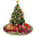 thumbnail image 5 of Christmas Tree Skirt 36 Inch Red and Black Plaid Stamp Duty Xmas Tree Mat for Christmas Tree Decorations, Christmas Decor Xmas New Year Holiday Home Party Decorations, 5 of 6