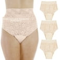 thumbnail image 1 of Wearever Women's Lovely Lace Incontinence Underwear, Regular Absorbency Bladder Control Panties, Reusable 3-Pack, 1 of 11