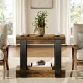 thumbnail image 3 of Tribesigns 2-tier Narrow Wood End Table, Farmhouse Brown Side Table for Living Room, 3 of 9
