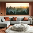 thumbnail image 5 of Large Nature Wall Art Black and Gold Wall Decor Foggy Forest Art Work Sunrise Wall Prints for Bedroom 29"x 58" Living Room Wall Decoration, 5 of 8