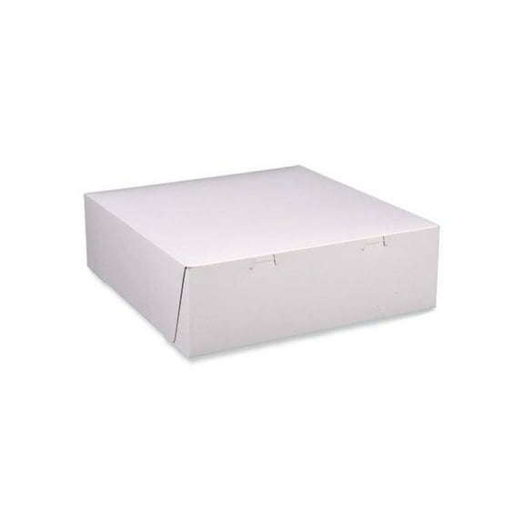 SCT Bakery Boxes, Standard, 12 x 12 x 4, White, Paper, 100/Carton