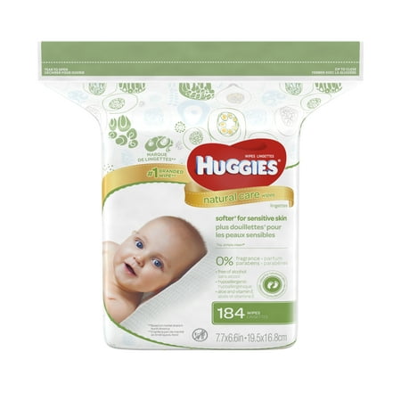 Huggies Natural Care Baby Wipes, Refill, Unscented (184 count)