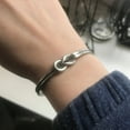 thumbnail image 3 of Silver Infinity Knot Cuff Bracelet Stainless Steel Non Tarnish Adjustable, 3 of 5