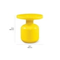 thumbnail image 3 of Seasonal Living Ceramic Modern Bottle Accent Table in Mustard Yellow, 3 of 4