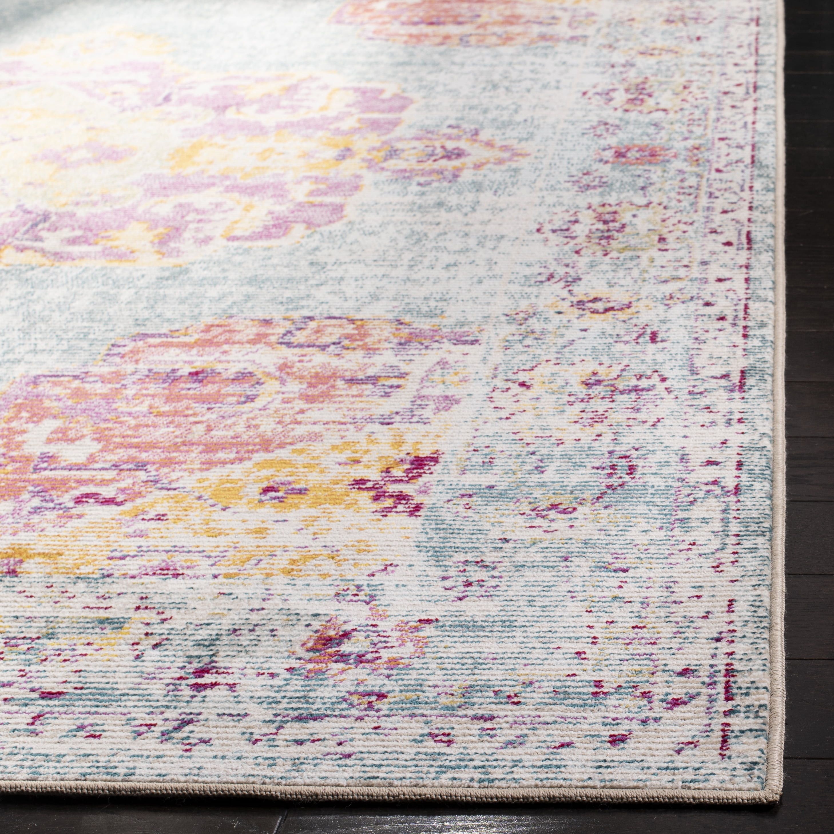 SAFAVIEH Crystal Virginia Oriental Area Rug, Turquoise/Rust, 5' x 8'