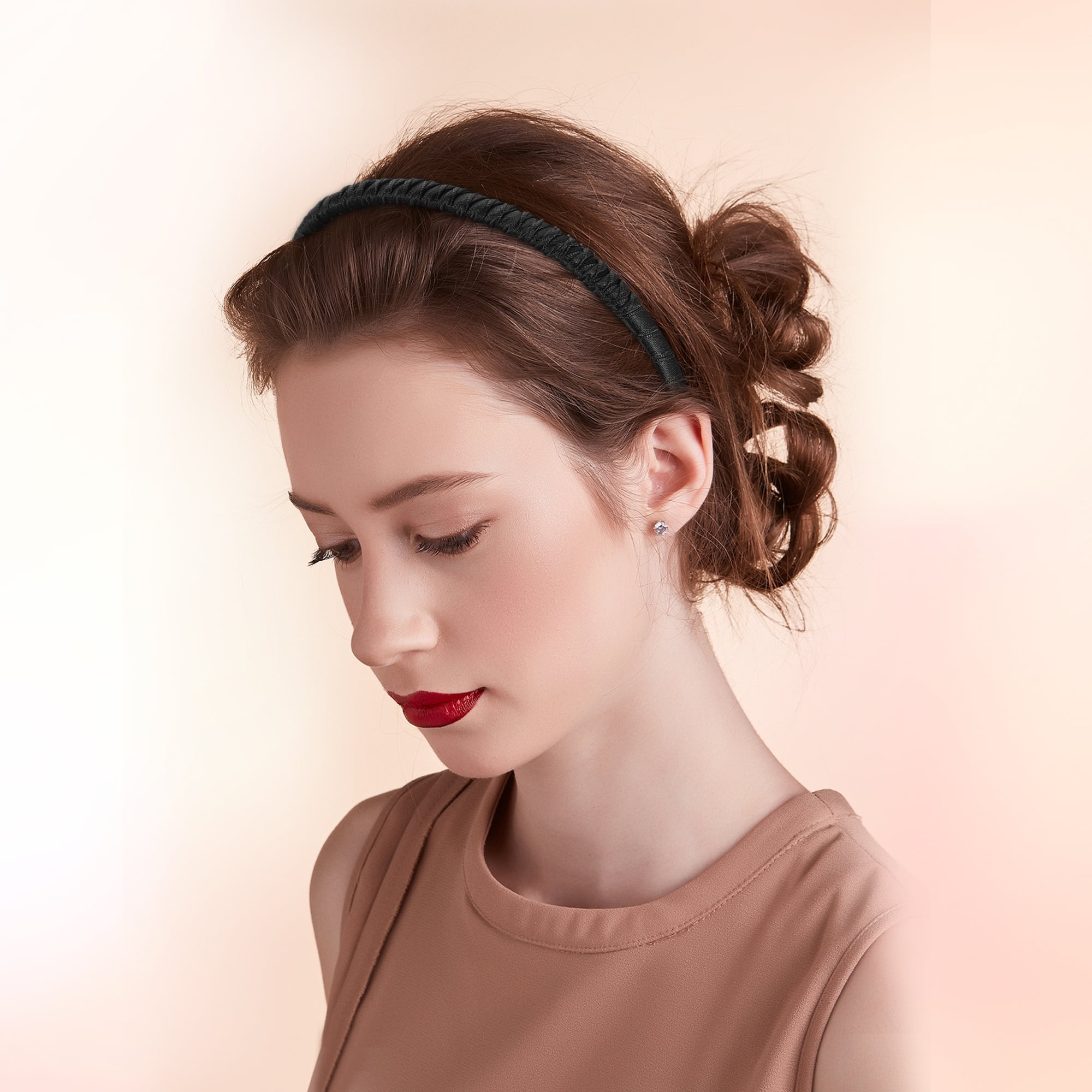 Unique Bargains 4 Pcs Non-slip Braided Teeth Comb Headband