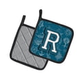 thumbnail image 2 of Letter R Sea Doodles Initial Alphabet Pair of Pot Holders, 2 of 2