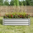 thumbnail image 3 of 4×2×1ft Raised Garden Bed, Outdoor Galvanized Planter Boxes, Galvanized Garden Beds Outdoor with Metal Plant Stakes, Large Raised Garden Stock Tank, Garden Beds Outdoor for Vegetables Planter, 3 of 9