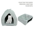 thumbnail image 3 of SUSSEXHOME Pets 13.8 x 13.8 x 13.8 Inches Washable Pet Tent Bed - Cozy Covered Small Cat Bed and Dog Igloo Bed - Dog Cave Bed and Cat House for Indoor Cats - GRAY, 3 of 8