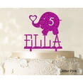 thumbnail image 1 of Custom Birthday Cake Topper Personalized Glitter Pink Cake Topper Color Option Available 5-7 Inches Wide, 1 of 1