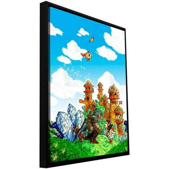 Luis Peres "School Day" Floater-Framed Gallery-Wrapped Canvas