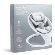 Munchkin® Bluetooth Enabled Infant Baby Swing,5 Ranges of Motion, White, Unisex